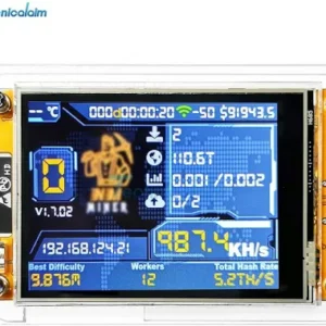 New Solo Miner NMMiner V2 1000KH/s Low Power Bitcoin mit 2.8'' Display & WiFi